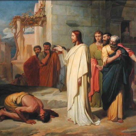 Jesus heals the leper
